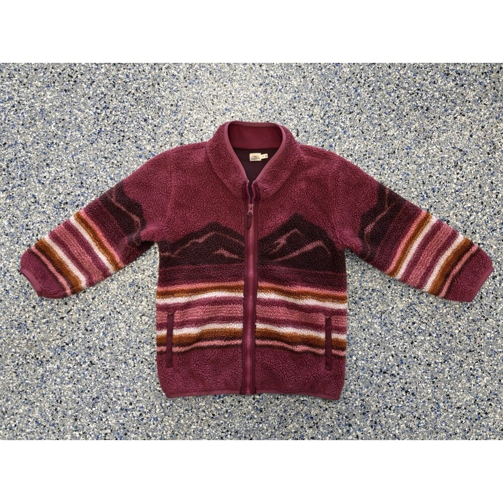 Faherty x B. Exclusive Yellowtail Mountain Sunrise Fleece Jacket Kids Size 10